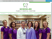 Tablet Screenshot of greenleedentalcenter.com